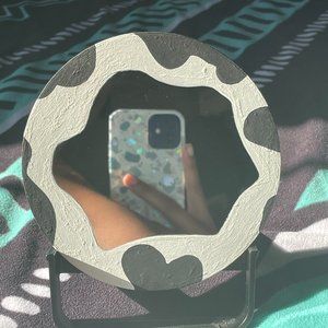Mini Cow print Mirror decoration